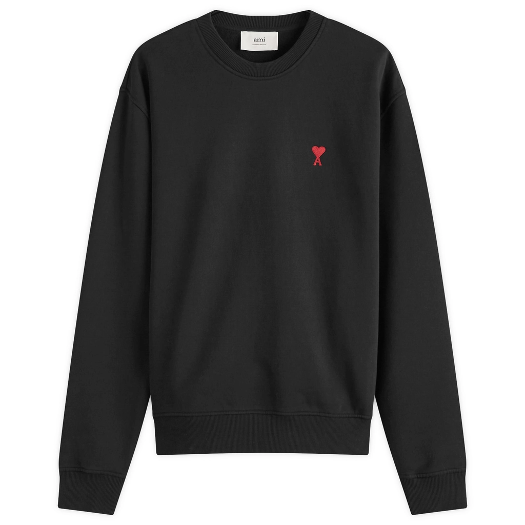 AMI Paris Men's Ami De Coeur Sweatshirt Black